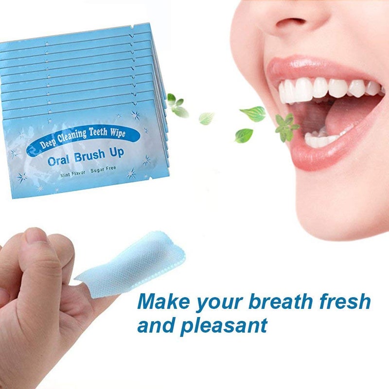 UNIQUE2U 100pcs Disposable Textured Deep Cleaning Teeth Wipes Finger Brush Oral Brush Clean Wipes - Image 4